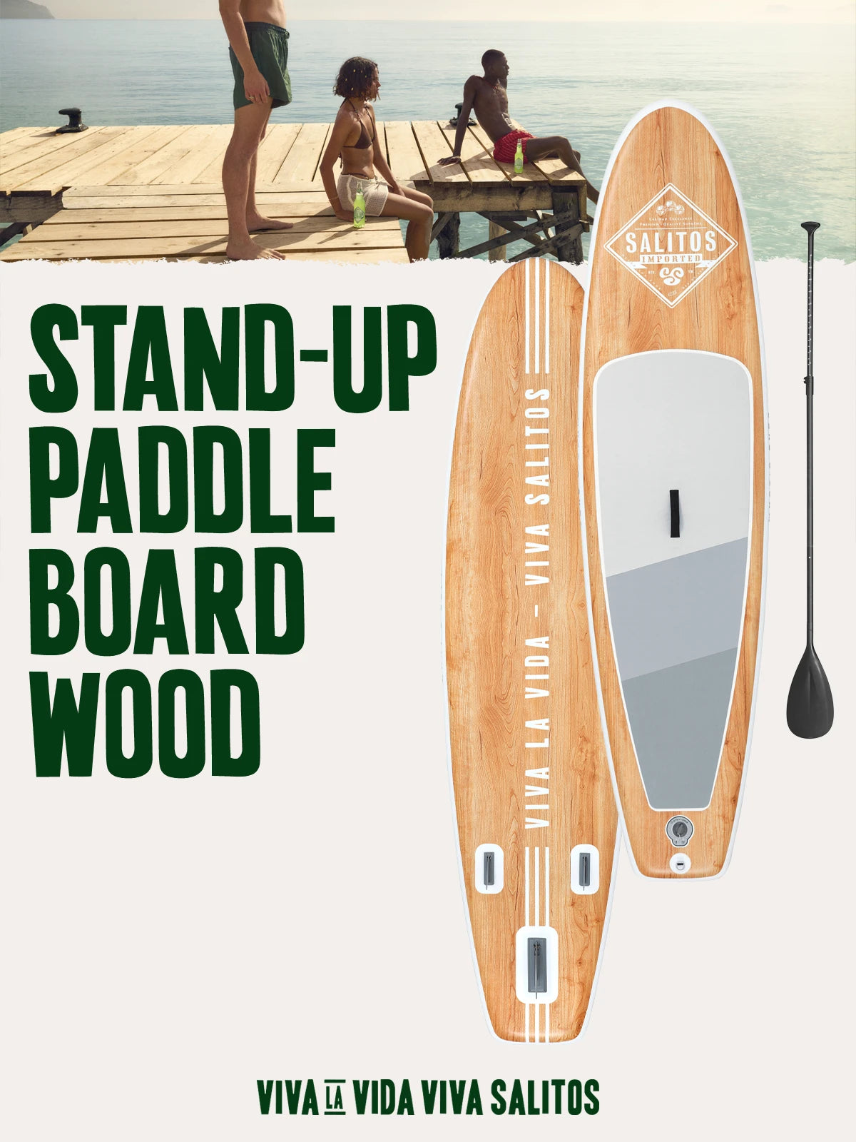 SALITOS STAND UP PADDLE BOARD WOOD
