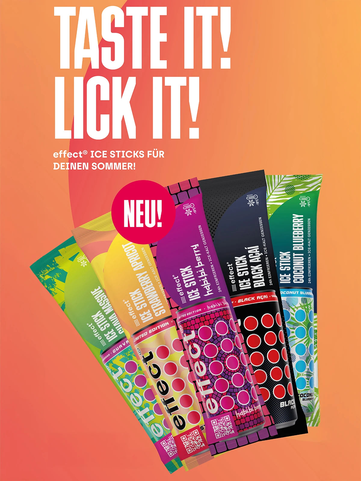 effect® FLAVOURED ICE STICKS (100 Stk.)