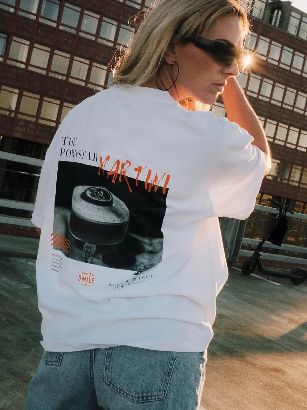 Oversized Shirt mit Pornstar Martini Design