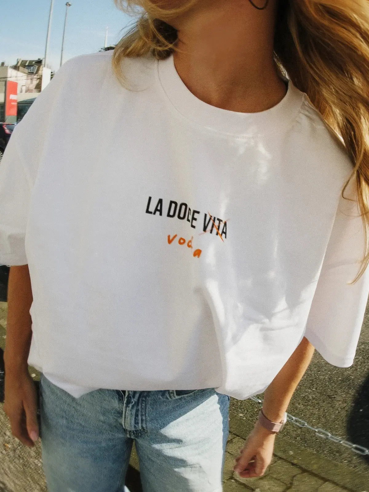 Oversized Shirt mit Pornstar Martini Design