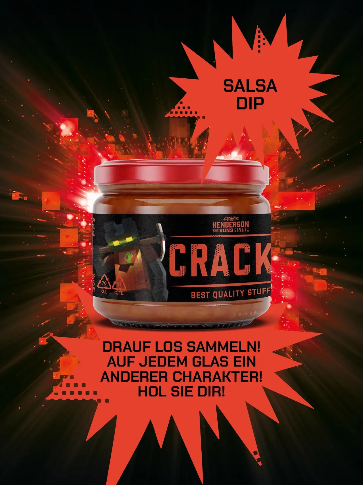 CRACKZ HOT SALSA DIP 235ml