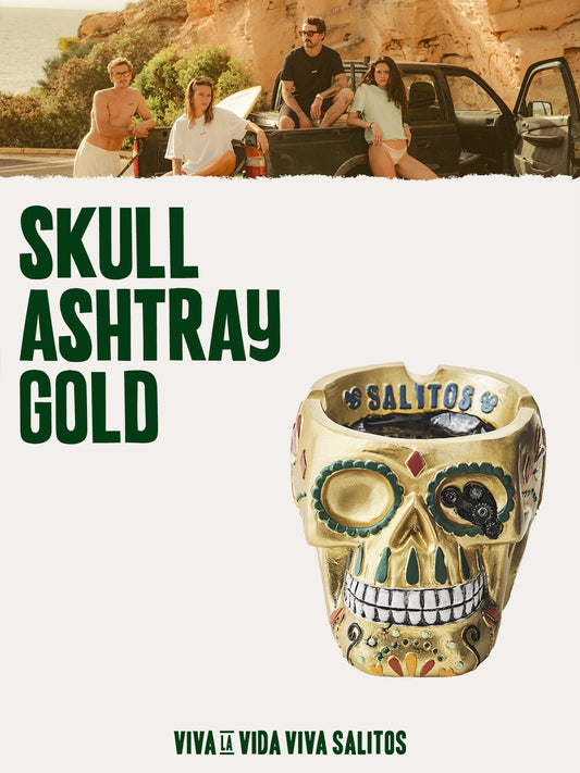 SALITOS SKULL ASCHENBECHER GOLD