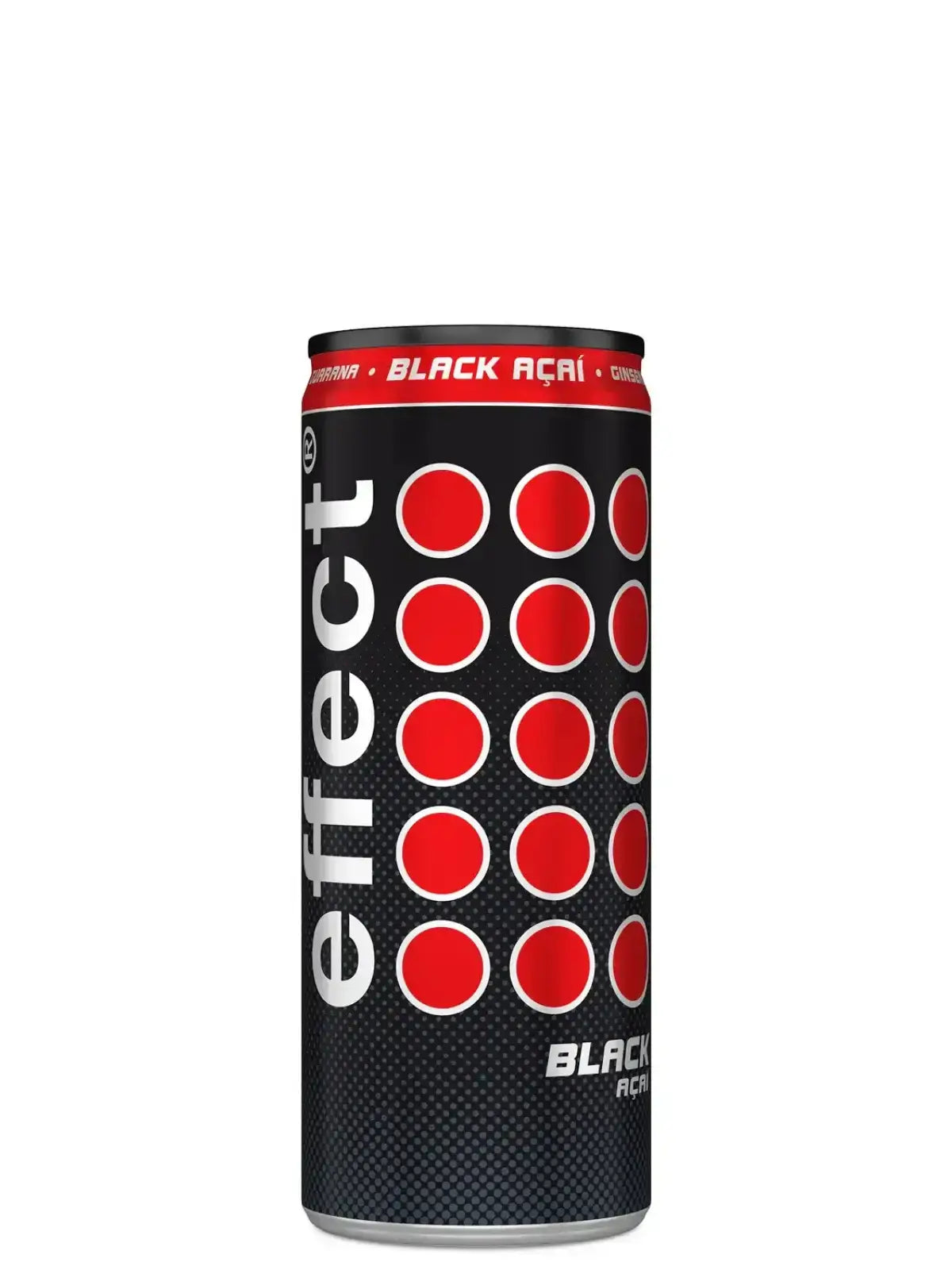 Eine Dose effect Black Acai auf weißem Hintergrund