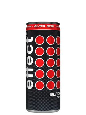 Eine Dose effect Black Acai auf weißem Hintergrund