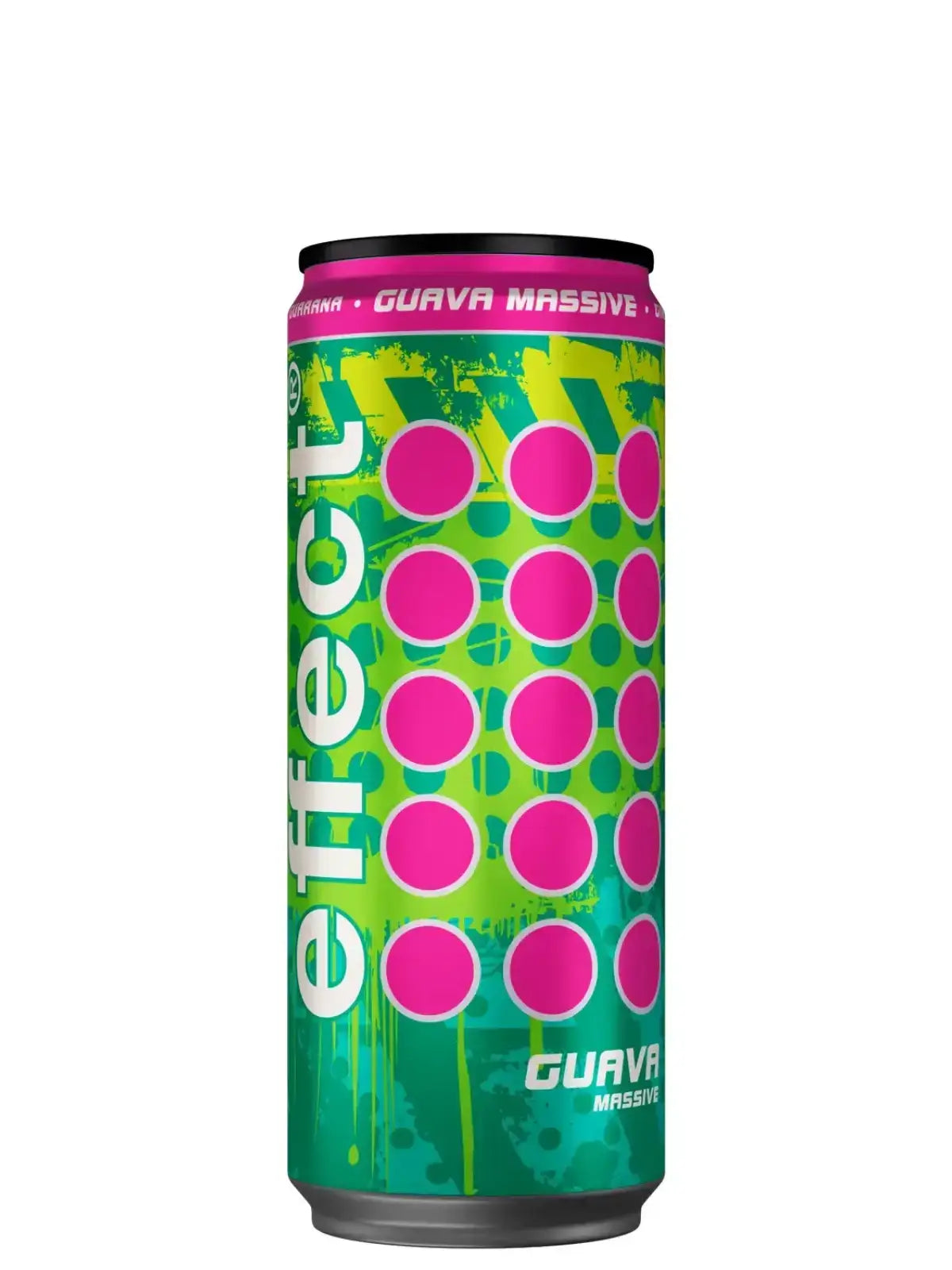 Eine Dose effect Guava Massive auf weißem Hintergrund.