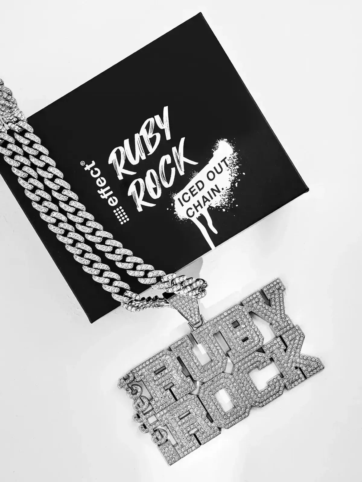 Eine effect Ruby Rock Iced out Chain