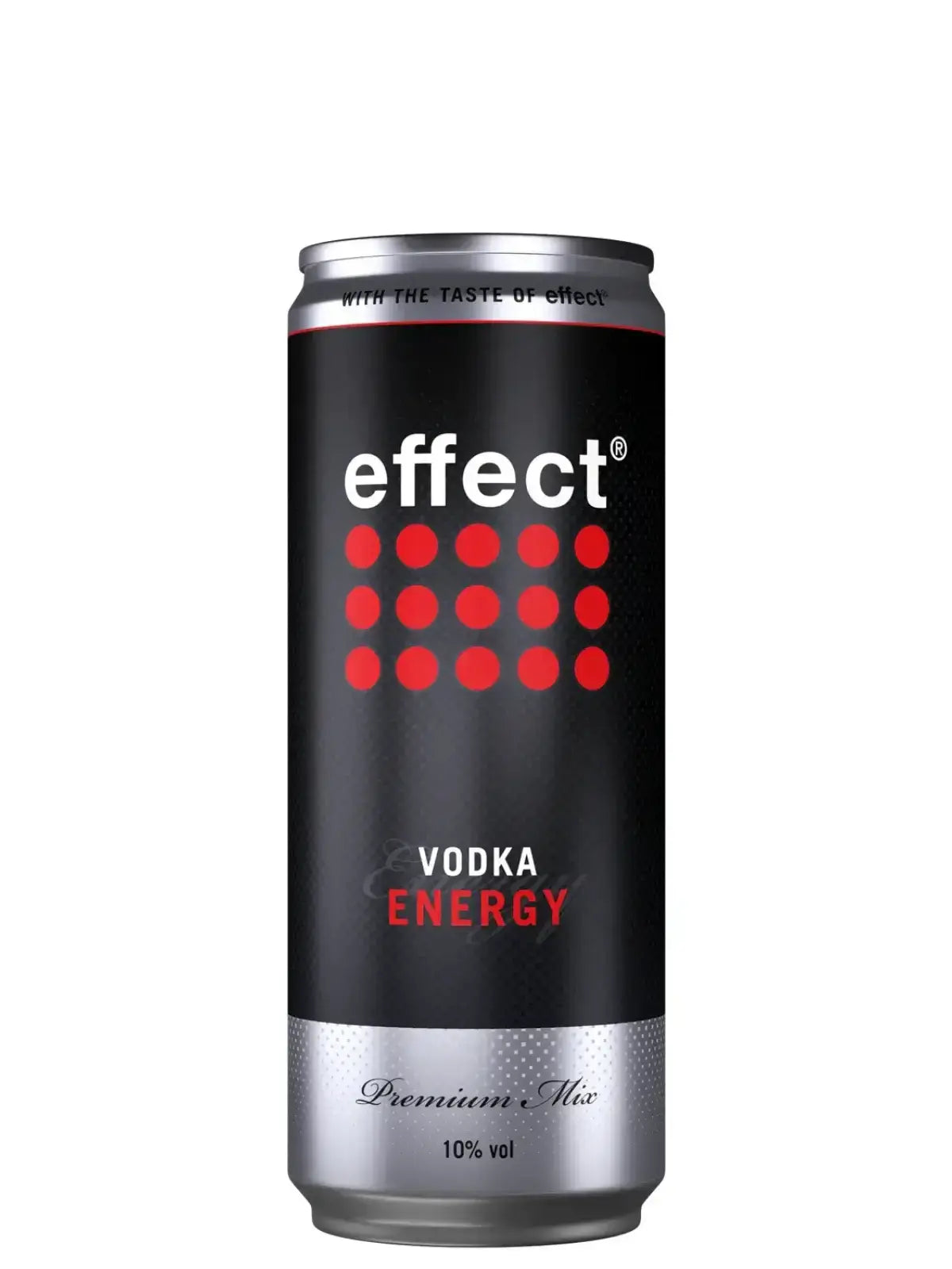 Eine Dose effect Vodka Energy auf weißem Hintergrund